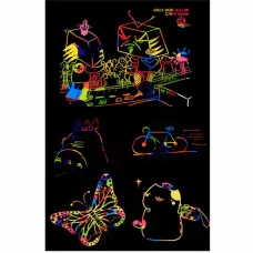 Funny Scratch Children Painting Notebook DIY Drawing Toy Big Blow Painting Children Educational Toys