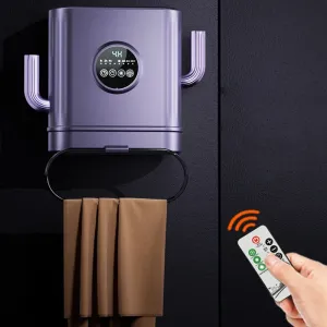 Multifunctional Wall Mounted Heater Portable Bathroom Electric Heater Clothes Drying Rack Fast Heating Desktop Heater with Remote Control