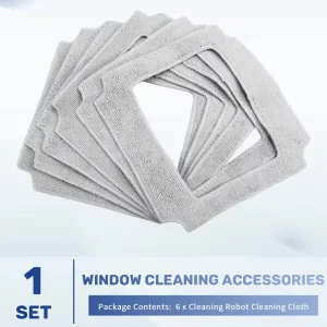 6pcs Window Cleaning Robot Mop Cloth Cleaning Cloth Towel Dusting Cloth for LIECTROUX YW910