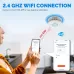 Tuya Smart WiFi Smoke Detector Long Battery Audible and Visual Alarm APP Remote Control 2.4G Wireless Home Kitchen Shop Fire Sound Alarm Sensor