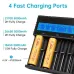 K8 8-Slot with LCD Screen Display Intellegent Rechargeable Li-ion Battery Charger Universal Flashlight RC Toys Home Tools Battery Charger 4 Slots For Li-ion 18650 21700 26650 AA AAA Batteries Cell