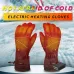 5-Finger Winter Motorcycle Gloves 3 Gears Temperature Adjustment Full Palm Leather Touchscreen Heating with 5000mAh Battery