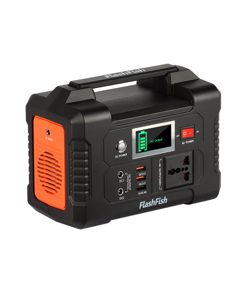 FlashFish E200 200W 40800mAh Portable Power Generator Solar Power Station with 110V AC Outlet/2 DC Ports/3 USB Ports