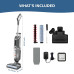 Cordless Electric Mop, Lightweight, 30 Minutes Long Running Time, Self Cleaning, Suitable for Wet Dry Vacuums, Hard Floors and Area Rug