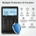 D4-4 Slot with LCD Screen Universal Rechargeable Battery QC Charger For Li-ion 18650 21700 26650 AA AAA Batteries Cell Flashlight RC Toys Home Tools Battery
