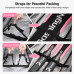 DashingNoah Rolling Ski Bags with Wheel, 155cm-175cm Padded Waterproof Snowboard Bag for Air Travel, Fits Single Ski & Skis with 3 Separation Storage, Unisex Adjustable Length, Pink