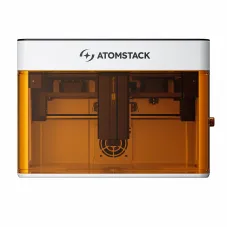 Refurbished AtomStack P1 5W Diode Laser+1.2W Infrared Laser Engraving Machine Portable Dual-motor Drive 10000mm/min 110*110mm Working Area 0.1mm High Precision Dual Laser Engraver for Woods Bamboo Metal Plastic