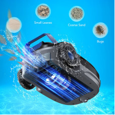 Vimily S1 Cordless Pool Robot Vacuum, Robotic Pool Rechargeable Cleaner for Above Ground & In-Ground Swimming Flat Pools, Lasts 120 Mins, Automatic Self-Parking & Obstacle Avoidance
