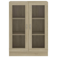 Vitrine Cabinet Sonoma Oak 32.5"x12"x45.3" Chipboard