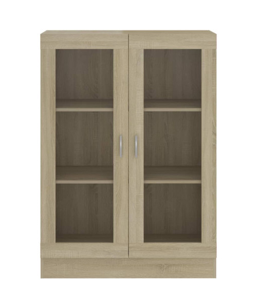 Vitrine Cabinet Sonoma Oak 32.5"x12"x45.3" Chipboard