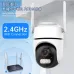 1080P 5X Zoom WiFi Security Camera 2K HD PTZ Panoramic View Color Night Vision Motion Detection Two Way Audio ICSEE APP IP65 Waterproof Work with Alexa Google Assistant