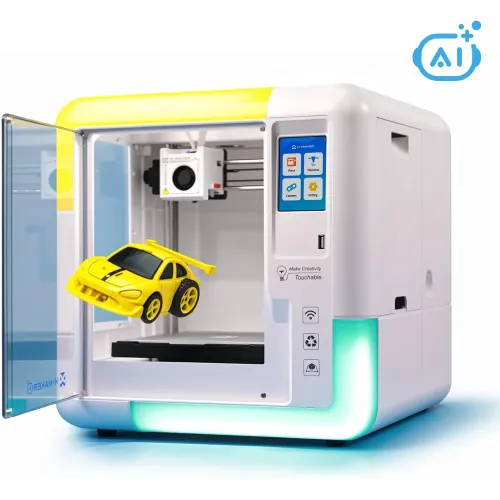 AOSEED X-MAKER AI Kids' 3D Printer V4.0 with 4 PLA Filaments Fully Enclosed 0.05mm High Precision 400mm/s Fast Printing 150150150mm Build Volume Kids-Friendly with 16+ Creative Design Apps