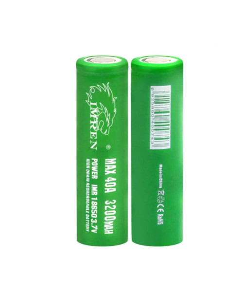 200Pcs IMREN 40A High Power 18650 Battery 3200mah 3.7V Rechargeable Lithium-ion Cells Flashlights RC Toys Home Tools Batteries