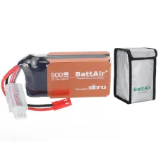 ISDT BattAir 2nd Gen 7.4V 900mAh 30C 2S Smart LiPo Battery Wireless APP Control JST Plug for Axial 1/24 SCX24 RC Drones Airplane Cars