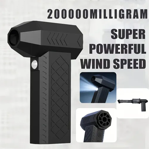 AJ-C1 2-in-1 Cordless Blower Vacuum and Air Duster 4000mAh Brushless Motor Rechargeable Turbo Fan Adjustable Speed for PC Keyboard Car Home Garden Camping