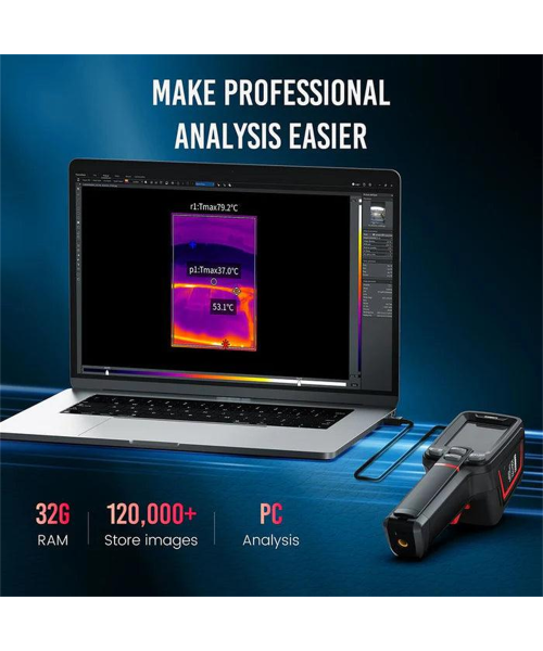 KAIWEETS KTI-W02 Thermal Imaging Camera 256x192 Resolution IP68 Waterproof 4 Image Modes 6 Color Palettes 16 Hour Battery 32G Memory