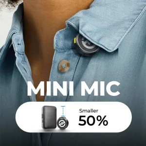 Hollyland Lark M2 COMBO Wireless Lavalier Microphone 48kHz/24-bit Hi-Fi Audio 300m Range Noise Cancelling 40H Battery Life for YouTube Vlogging Streaming for iPhone Camera Android PC