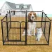 PawGiant Dog Pen 8 Panels 40" Height RV Dog Fence Outdoor Playpens Exercise Pen for Dogs Metal Protect Design Poles Foldable Barrier with Door