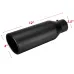2.5 Inch Inlet 4 Inch Outlet Exhaust Tip 12 Inch Length Anti-Corrosive High Temperature Resistant Angle Cut Design for Car Truck