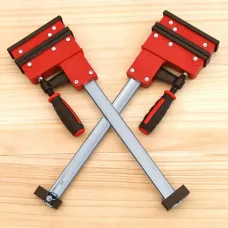 2PCS 16-Inch Heavy-Duty Parallel Clamps 700kg Clamping Force & 95mm Throat Depth Quick-Change Bar Clamps for Woodworking and Metalworking