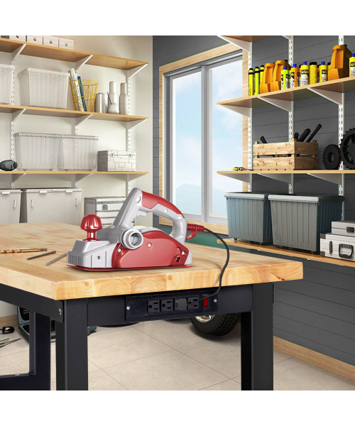 ENJOYWOOD 48 inch Worktable Workbench with Power Outlet 2000 lbs Load Capacity Garage Table Desk Adjustable Height Work Bench for Garage/Wood Shop/Office/Home