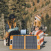 FlashFish 18V 60W Foldable Solar Panel Portable Solar Charger with DC Output USB-C QC3.0 for Phones Tablets Camping Van RV Trip