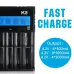 K8 8-Slot with LCD Screen Display Intellegent Rechargeable Li-ion Battery Charger Universal Flashlight RC Toys Home Tools Battery Charger 4 Slots For Li-ion 18650 21700 26650 AA AAA Batteries Cell