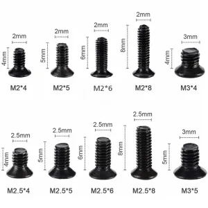 500Pcs M2 M2.5 M3 KM Screw Flat Head Phillips Screws Set Kit For RC Model