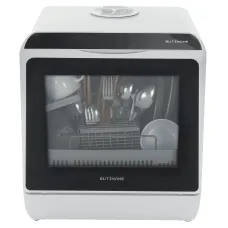 BlitzHome BH-CDW1 Smart Portable Countertop Dishwasher US Plug with APP Control, 4-6 Sets Big Capacity, Dual Water Inlet Modes, 360Spraying, 75High Temperature, Five Cleaning Modes, Drying Function