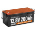 JavaEnegy 12V 200Ah Lifepo4 Battery with Bluetooth&APP Monitor Built-in 200A BMS with Heating Function Lithium Iron Phosphate Battery Pack For 12V 24V 48V Solar Storage EV RV Boat