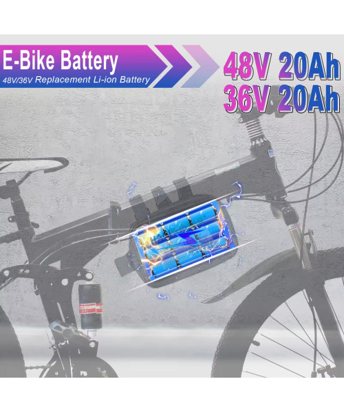 [EU/USA Direct] HANIWINNER HA225-1 36V 20Ah 720Wh Universal DIY E-Bike Battery- Powered by High-Quality 18650 Lithium-ion Cells | 30A BMS | Waterproof | with Charger | Fits 36V 250W-1000W Motor