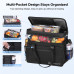 WARMOUNTS Soft Cooler Bag Insulated 48 Cans w/ Insulating Cover, Upgraded Leakproof Camping Cooler Bag 2 Compartment for Camping Hiking Picnic Beach