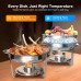 Warmounts 1/2/4/6Pack Chafing Dish Buffet Set, 5QT Round Buffet Servers and Warmers Set, Stainless Steel Catering Food Warmer with Glass Lid & Holder for Party Home Garden Wedding