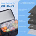 WARMOUNTS Soft Cooler Bag Insulated 48 Cans w/ Insulating Cover, Upgraded Leakproof Camping Cooler Bag 2 Compartment for Camping Hiking Picnic Beach
