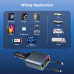 Bakeey Retractable 131W 4 in 1 2-Port USB PD Fast Charging Car Charger Adapter with iP+Type-C Telescopic Cable for iPhone 16 16 Pro 15 14 13 Pro Max for Samsung Galaxy Z Flip6 for Xiaomi MIX Fold4 for Huawei Mate XT