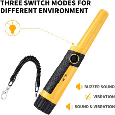 GC-2006 Metal Detector Pinpointer Wand 5-inch Depth IP68 Waterproof 66ft Underwater 360 Detection LED Light Treasure Hunting Essentials