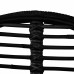 Dining Chairs 2 pcs Black Natural Rattan