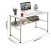 Office Computer Desk 43.3" Large Desktop with Storage Rack for Home Office