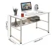 Office Computer Desk 43.3" Large Desktop with Storage Rack for Home Office