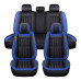 Eluto 5 Seats Car Seat Covers Universal PU Leather Seat Cushion Non-slip Protector Mat