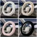 Car Plush Steering Wheel Cover Long Plush Warm Soft Non-slip Fits Round and D-shaped Wheels Comfortable and Stylish for Winter