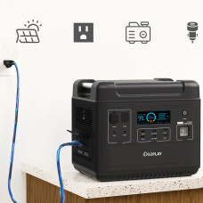 IDEAPLAY SN2200 Portable Power Station 2000Wh LiFePO4 Battery Pack Solar Generator with 6 110V/2200W Pure Sine Wave AC Outputs, Portable Generator with 25A RV Output for Outdoor Camping, Home UPS Power supply, Emergency