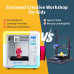 [EU/US Direct]AOSEED X-MAKER Children's 3D Printer High Precision 0.1/0.05mm Ultra Silent Wireless Smart One-Press Printing WiFi USB Safe Enclosed Design with 4er/8er Colorful PLA Filament Set