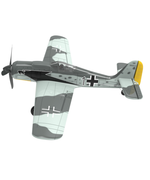 Eachine Mini FW190 400mm Wingspan 2.4G 4CH 6-Axis Gyro One Key Aerobatics XPilot Stabilization System EPP RC Airplane BNF/RTF Compatible DSM S-BUS Protocol for Beginner