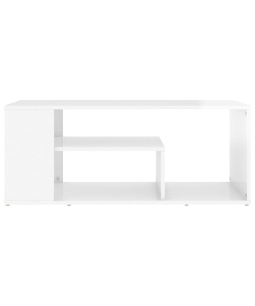 Coffee Table High Gloss White 39.4"x19.7"x15.7" Chipboard