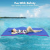 WARMOUNTS Floating Water Pad for Single, 8 x 4 FT Tear-Resistant 3-Layer XPE Foam Floating Mat Recreation Relaxing Lily Pad for Pool Lake River Ocean Boats Outdoor Water Activities