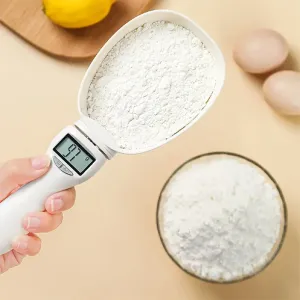 800g/1g Kitchen Scale Spoon Measuring Spoon Cup Portable with LED Display Pet Food Weighing Cup for Dogs and Cats Feeding Bowl
