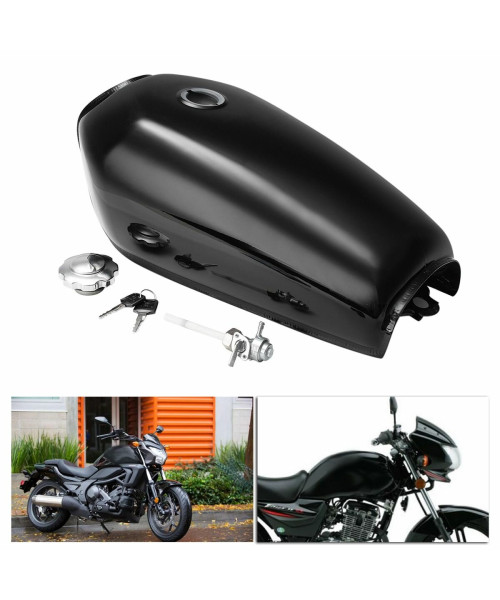9L Fuel Gas Tank With Cap Switch Key Retro Motorcycle Vintage Racer For Honda CG125 AA001