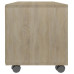 TV Cabinet with Castors Sonoma Oak 35.4"x13.8"x13.8" Chipboard