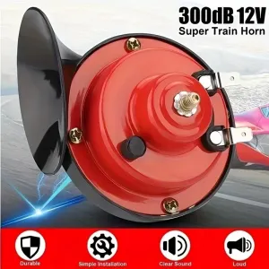 12V 300db Car Snail Horn Waterproof Tweeter High Pitch Car Electric Horn Universal For 12V Car Motorcycle Boat Truck Van